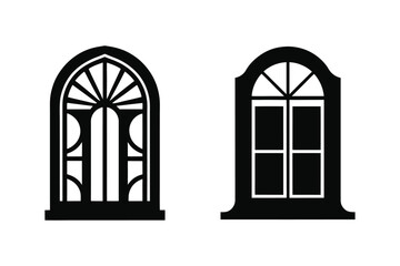 window Silhouette Vector illustration, window Silhouette bundle