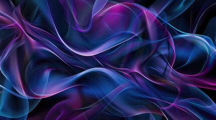 Fototapeta premium Abstract blue color wave flowing express the energetic ripple. Seamless texture of vividness curve swirling convey sense of harmony and wonderful scene perfect for effect and graphic design. AIG51.