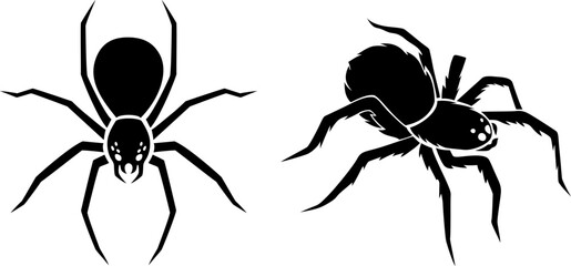Spiders silhouettes collection. 