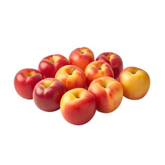 Red and yellow apples cluster