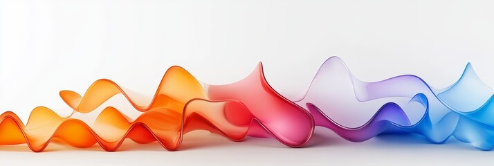 Colorful Gel Shapes Bright Light White Background - Abstract of colorful, translucent gel shapes in bright light against a white background. Symbolizes fluidity, energy, creativity, innovation