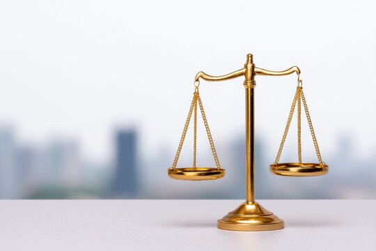 Brand value reputation concept. Golden Scale Balancing Symbolizing Trust and Standards in Business and Customer Relationships