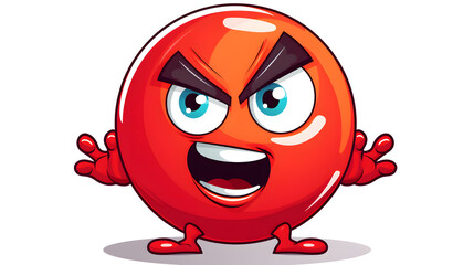 Fun and Energetic Dodgeball Mascot Cartoon Vector Illustration for Sports Design Projects