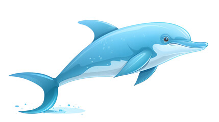 Obraz premium Colorful Dolphin Fish Cartoon Vector Illustration for Design Projects