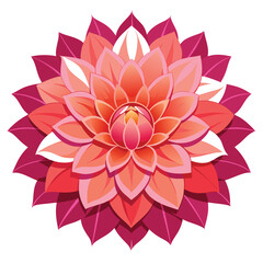 Fototapeta premium Hand Drawn Dahlia Illustration