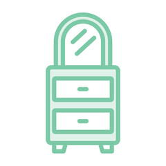 Obraz premium Vanity duotone line icon, vector, pixel perfect, illustrator file 