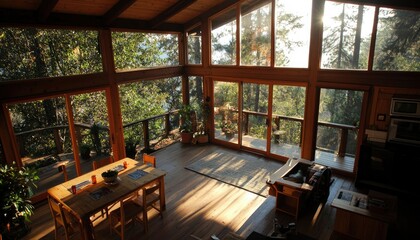 Forest cabin with panoramic views