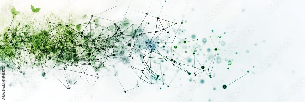 Poster network connection abstract - abstract depicting a network connection, showing nodes and lines conne
