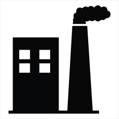 silhouette of a factory