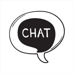 Chat Bubble Symbol for Messaging and Communication