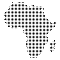 Africa Continent Map Made of Dots – Modern Abstract Design