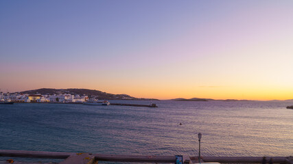 ギリシャのミコノス島の風景