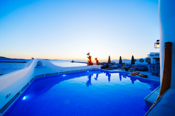 ギリシャのミコノス島の風景