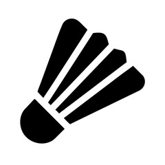 shuttlecock silhouette on transparent background for web and graphic design