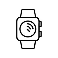 smartwatch on transparent background for web and graphic design