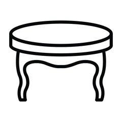 Coffee Table line icon, vector, pixel perfect, illustrator file 
