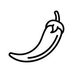 spicy chili pepper icon on transparent background for web and graphic design