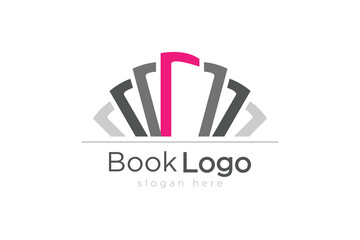 simple book logo icon vector design template concept