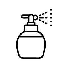 square perfume sprayer on transparent background for web and graphic design