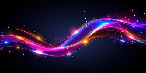 Fototapeta premium Abstract luminous waves