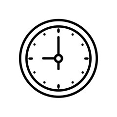 wall clock on transparent background for web and graphic design