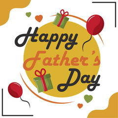 Gifts and balloons card Vector