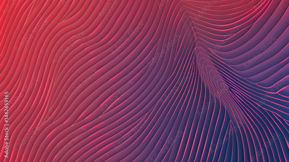 Poster abstract red and orange wavy lines on a dark background. digital art for vibrant and modern design. 