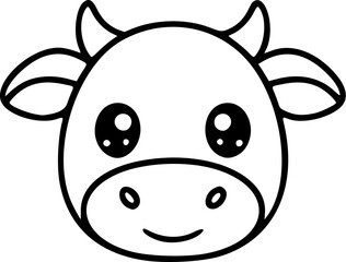 Obraz premium Cow Outline Icon