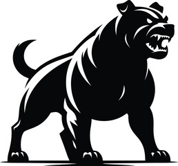 Dog vector silhouette illustration isolated on a white background