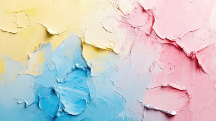 Naklejka premium modern pink blue yellow oil canvas