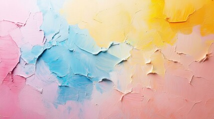 Fototapeta premium modern pink blue yellow oil canvas