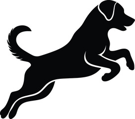 Dog vector silhouette illustration isolated on a white background