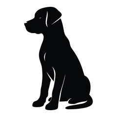 Dog vector silhouette illustration isolated on a white background