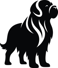 Dog vector silhouette illustration isolated on a white background