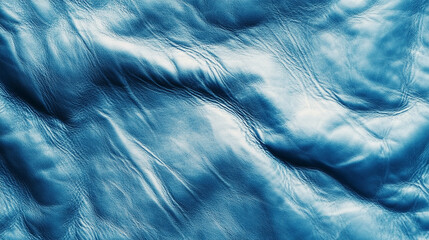 Grainy light blue leather texture background in a wide banner format. Symbolizes elegance, durability, and modern craftsmanship in a clean, tactile surface ideal for design and branding visuals.

