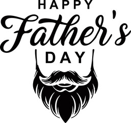 happy father's day vector isolated on transparent background