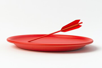 Red arrow in red dish