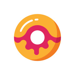 Fototapeta premium Abstract Donut Logo Icon for Dessert Shop