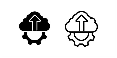 Digital icon in modern outline vector style. Represents technology, innovation, connectivity, and online platforms. Suitable for websites, mobile apps, UI/UX design, and digital transformation concept