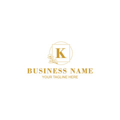 Fototapeta premium letter k logo design for business or brand identity with creative illustration