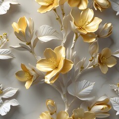 golden floral background