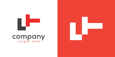 Obraz premium simple lt logo icon vector design template concept