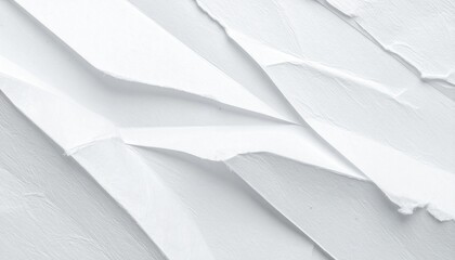 Abstract white paper texture background with torn edges creative material