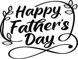 happy fathers day handwritten vector