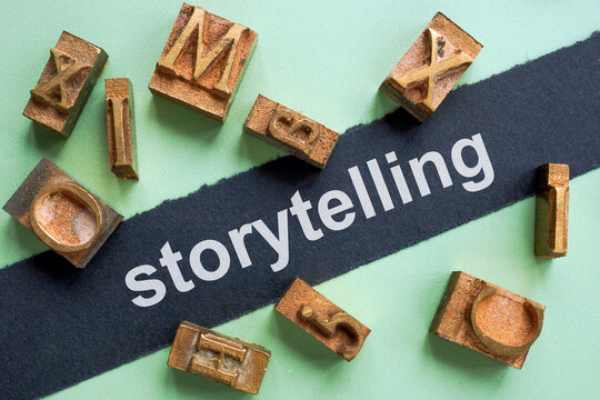 Storytelling and typographic letters. Creative writing.