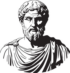 Ancient Greek philosopher vector