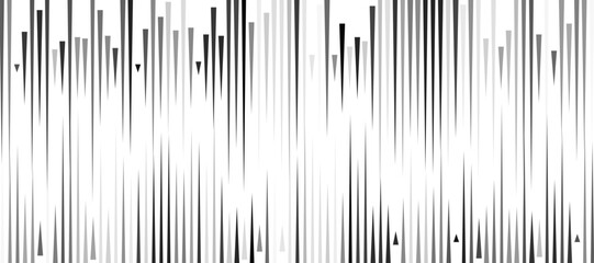 Abstract pattern of diagonal black lines on a clean white background. The lines should vary in length and angle, creating a dynamic and chaotic composition.
