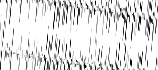 Abstract pattern of diagonal black lines on a clean white background. The lines should vary in length and angle, creating a dynamic and chaotic composition.