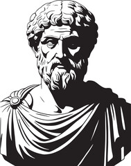 Ancient Greek philosopher vector