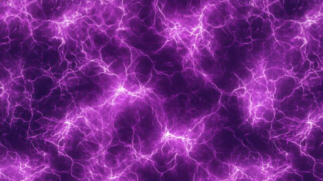 A 4K photo of purple lightning electricity seamless pattern texture, lightning, purple, electricity, energy, seamless, pattern, vibrant.
